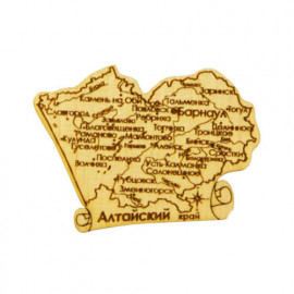 Карта "Алтайский Край" Мини (Магнит) Карта "Алтайский Край" Мини (Магнит)